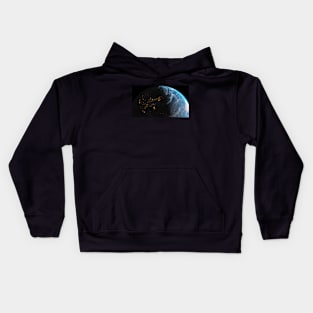 earth night and day America Kids Hoodie